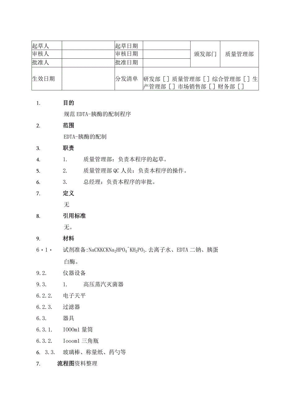 制药公司EDTA—胰酶的制备SOP.docx_第1页