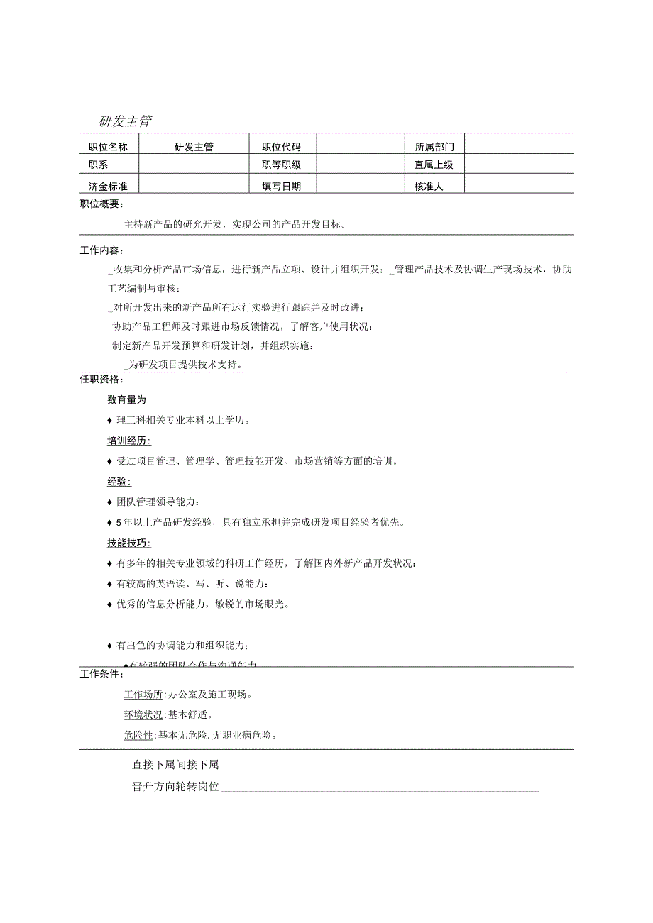 人力资源招聘资料：研发主管.docx_第1页