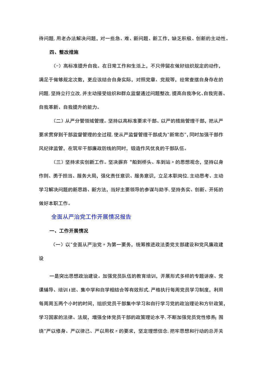 全面从严治党工作开展情况报告.docx_第3页