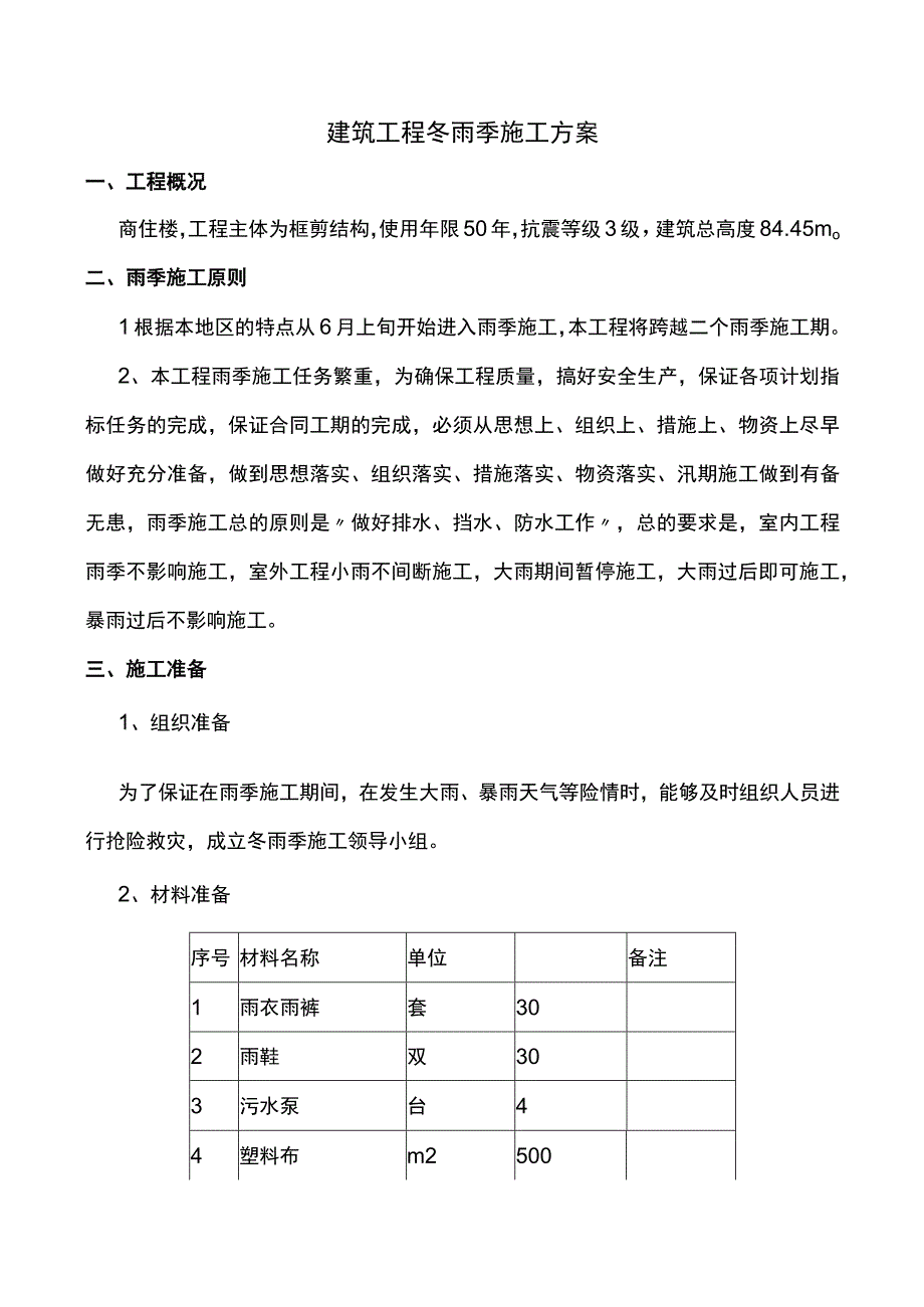 建筑工程冬雨季施工方案.docx_第1页