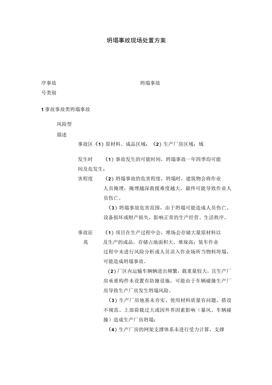 坍塌事故现场处置完整方案.docx_第1页