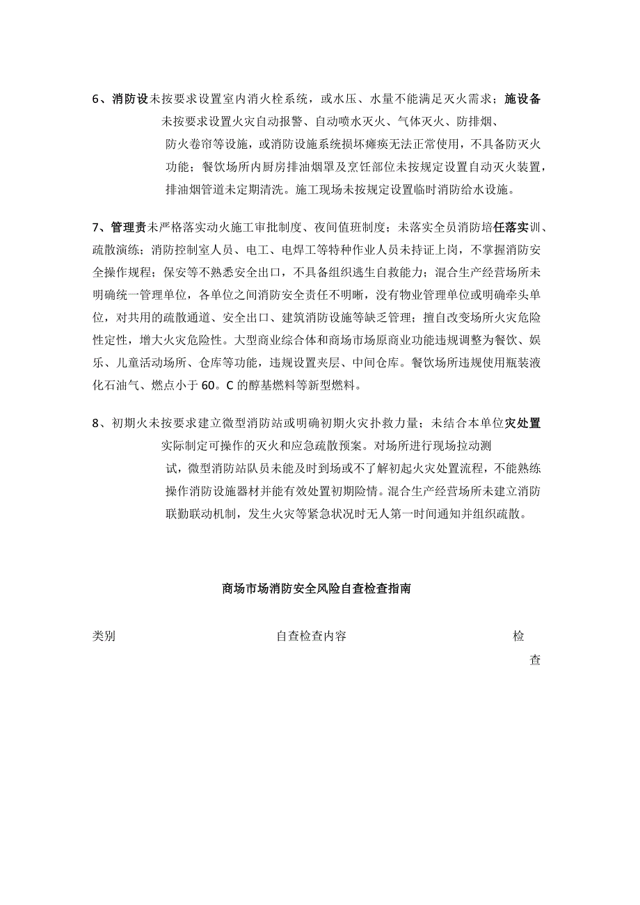 商场消防安全重大风险隐患自查表.docx_第2页