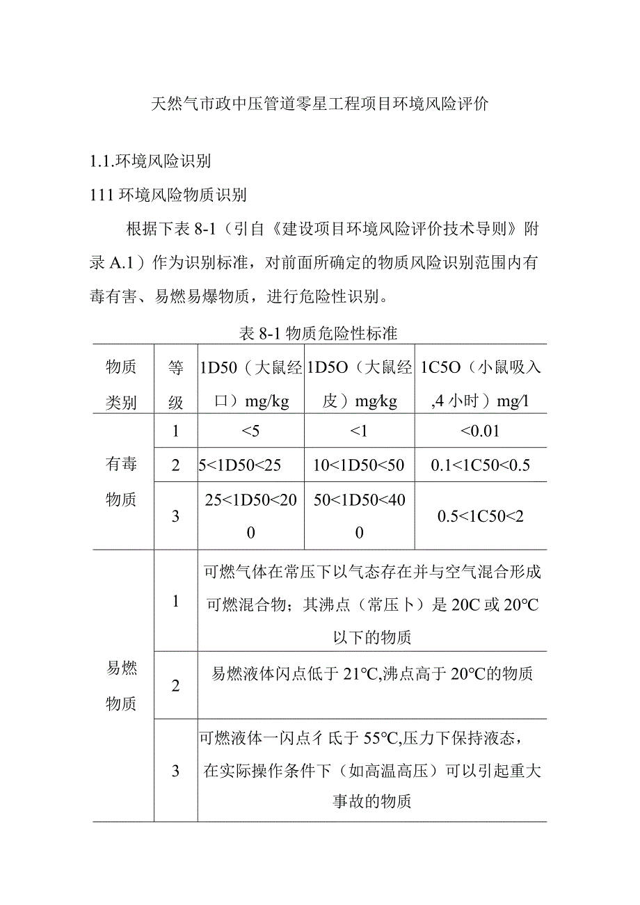 天然气市政中压管道零星工程项目环境风险评价.docx_第1页