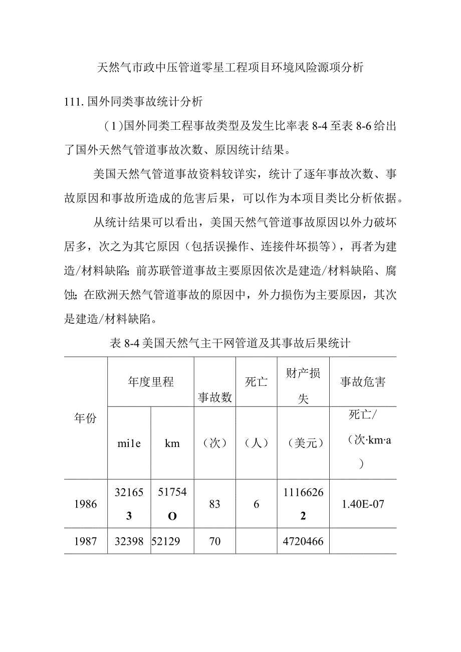 天然气市政中压管道零星工程项目环境风险源项分析.docx_第1页