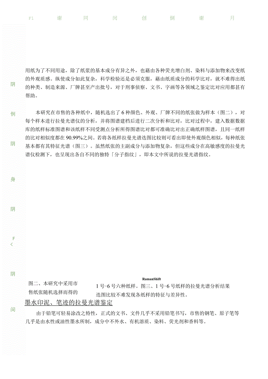 拉曼光谱于刑侦鉴识之应用与分析 – 笔墨纸印篇CASE_S._文书古物的快速准确无损的科学鉴识工具.docx_第3页