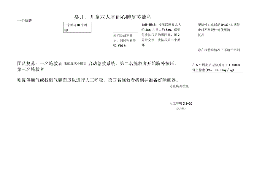 婴儿、儿童双人基础心肺复苏流程.docx_第1页