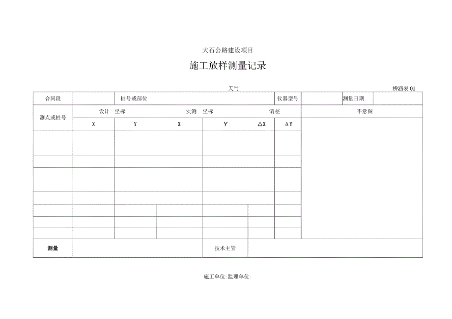 桥涵样表01施工放样测量记录.docx_第1页