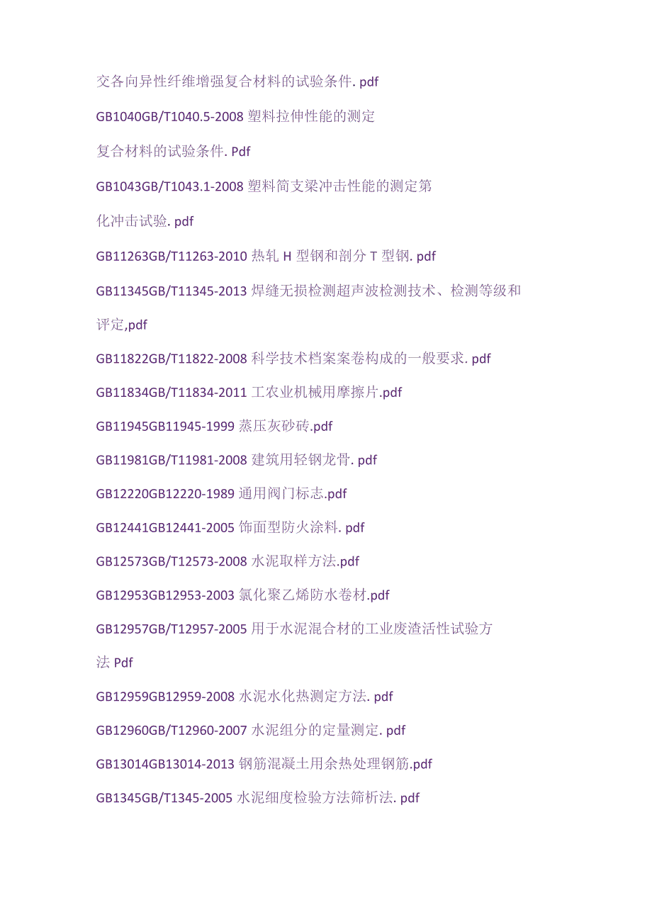 现行建筑材料标准大全目录更新至年月.docx_第2页