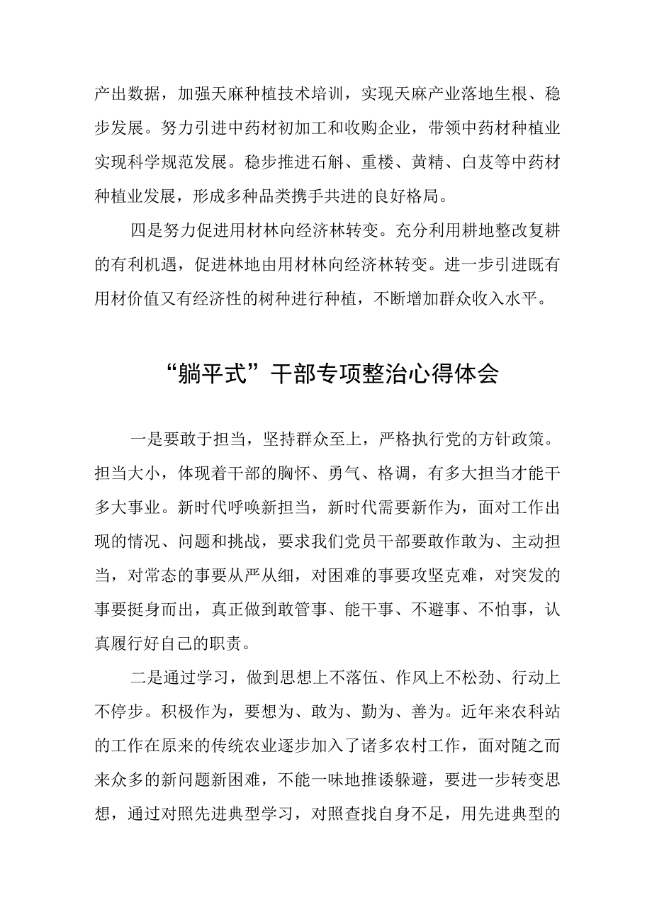 镇干部关于“躺平式”干部专项整治的心得体会10篇.docx_第2页