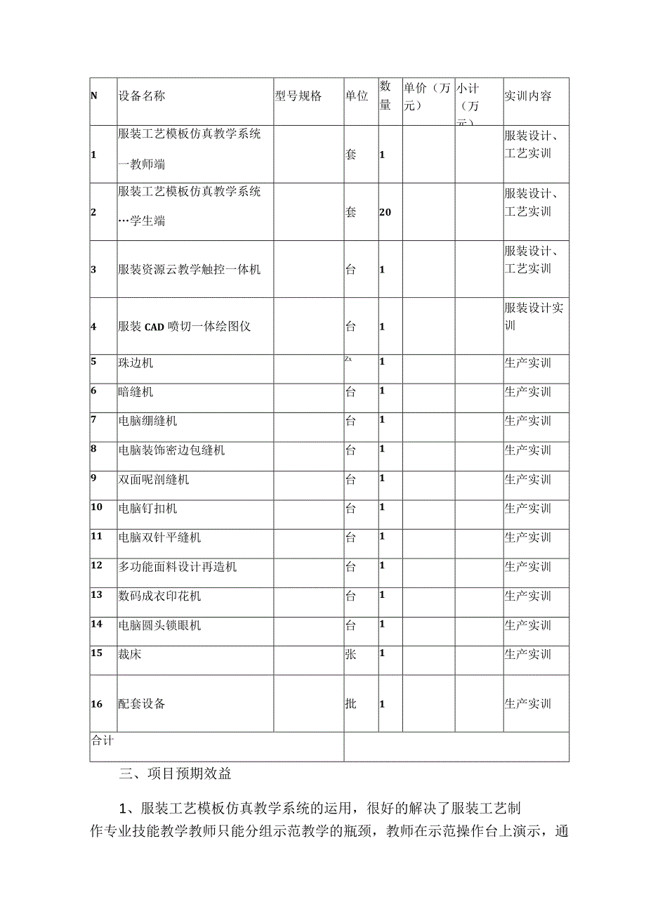 艺术系“服装设计与工艺生产性实训基地”实施方案.docx_第2页