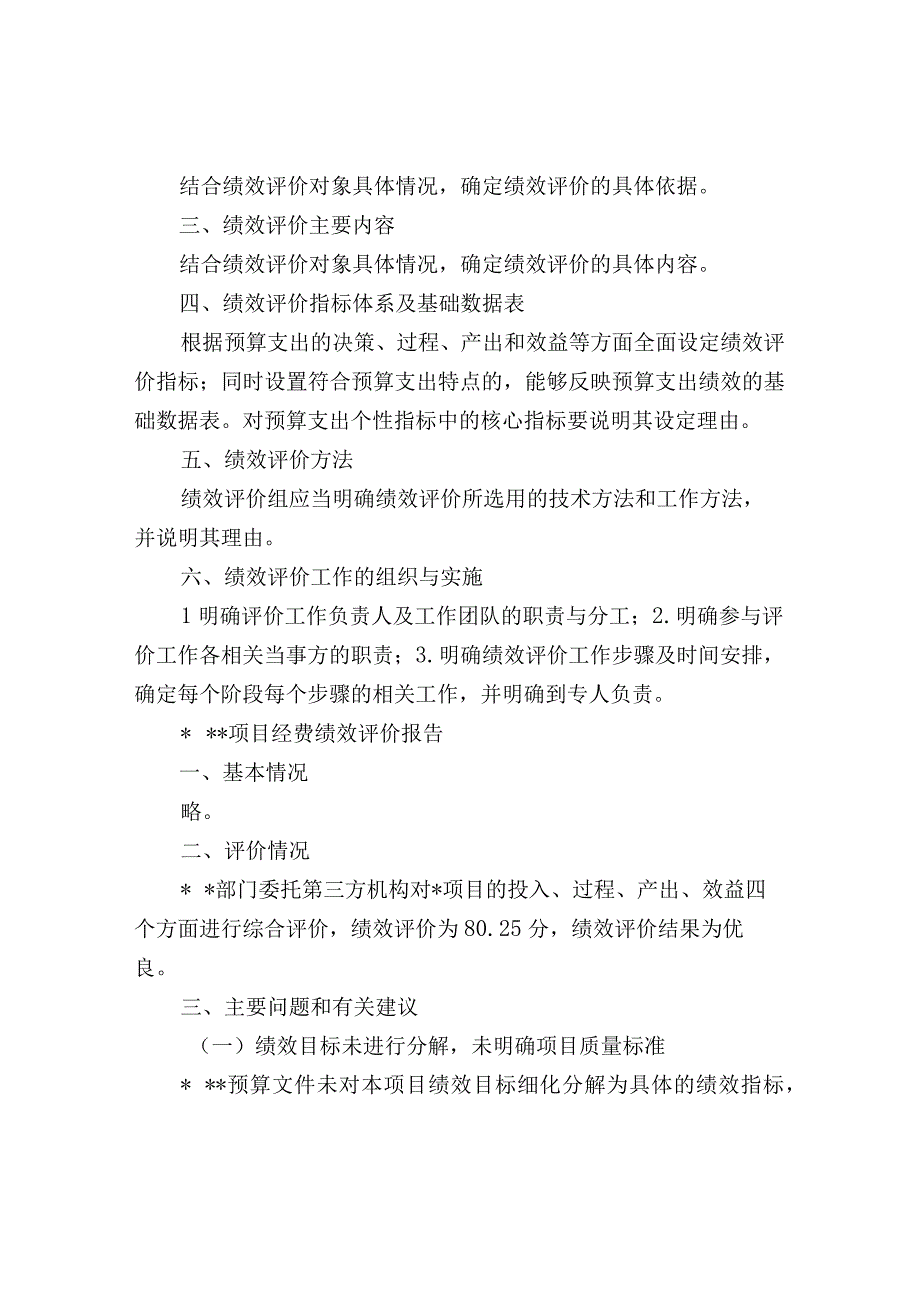 绩效评价方案提纲及报告模板（参考）.docx_第2页