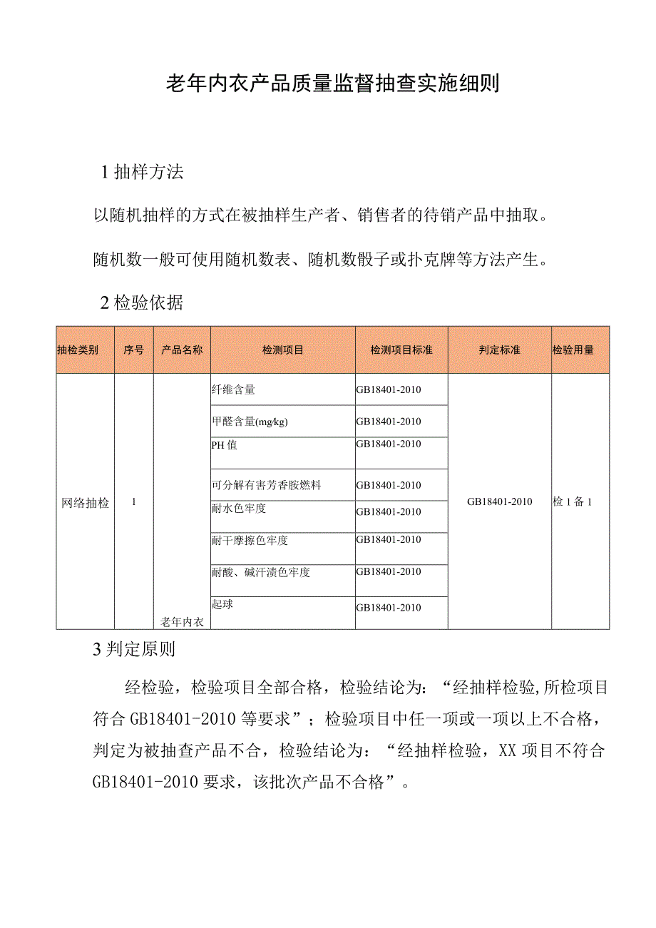 老年内衣产品质量监督抽查实施细则.docx_第1页