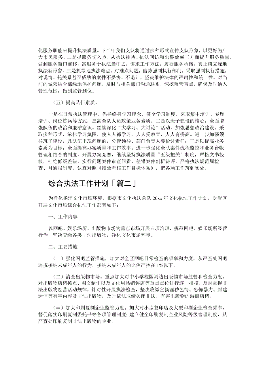 综合执法工作计划.docx_第2页