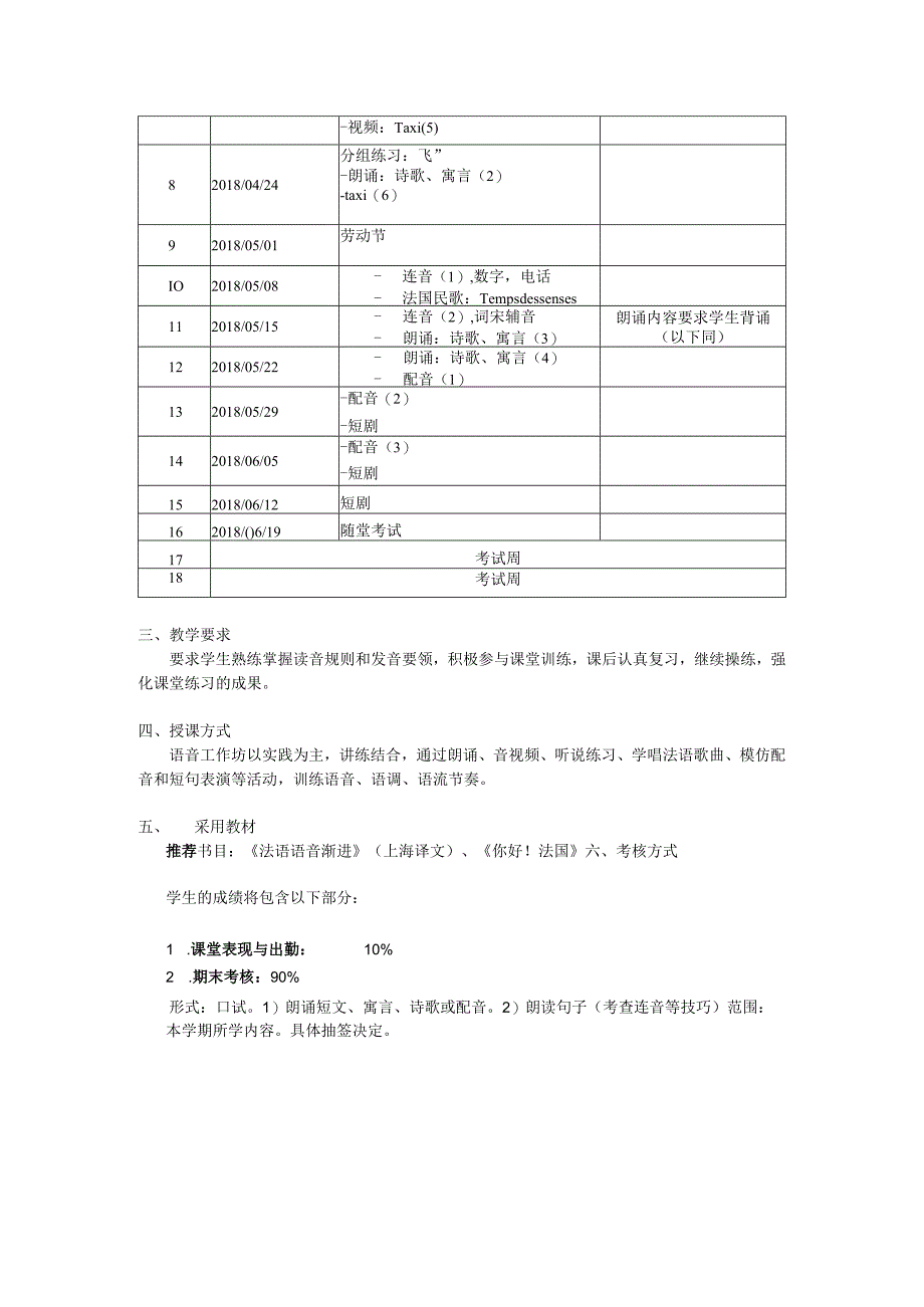 课程教学大纲2017-2018学年第二学期.docx_第2页