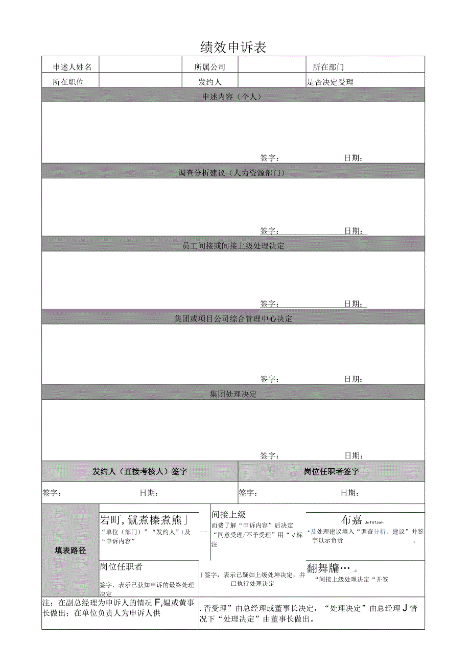 绩效申诉表.docx_第1页