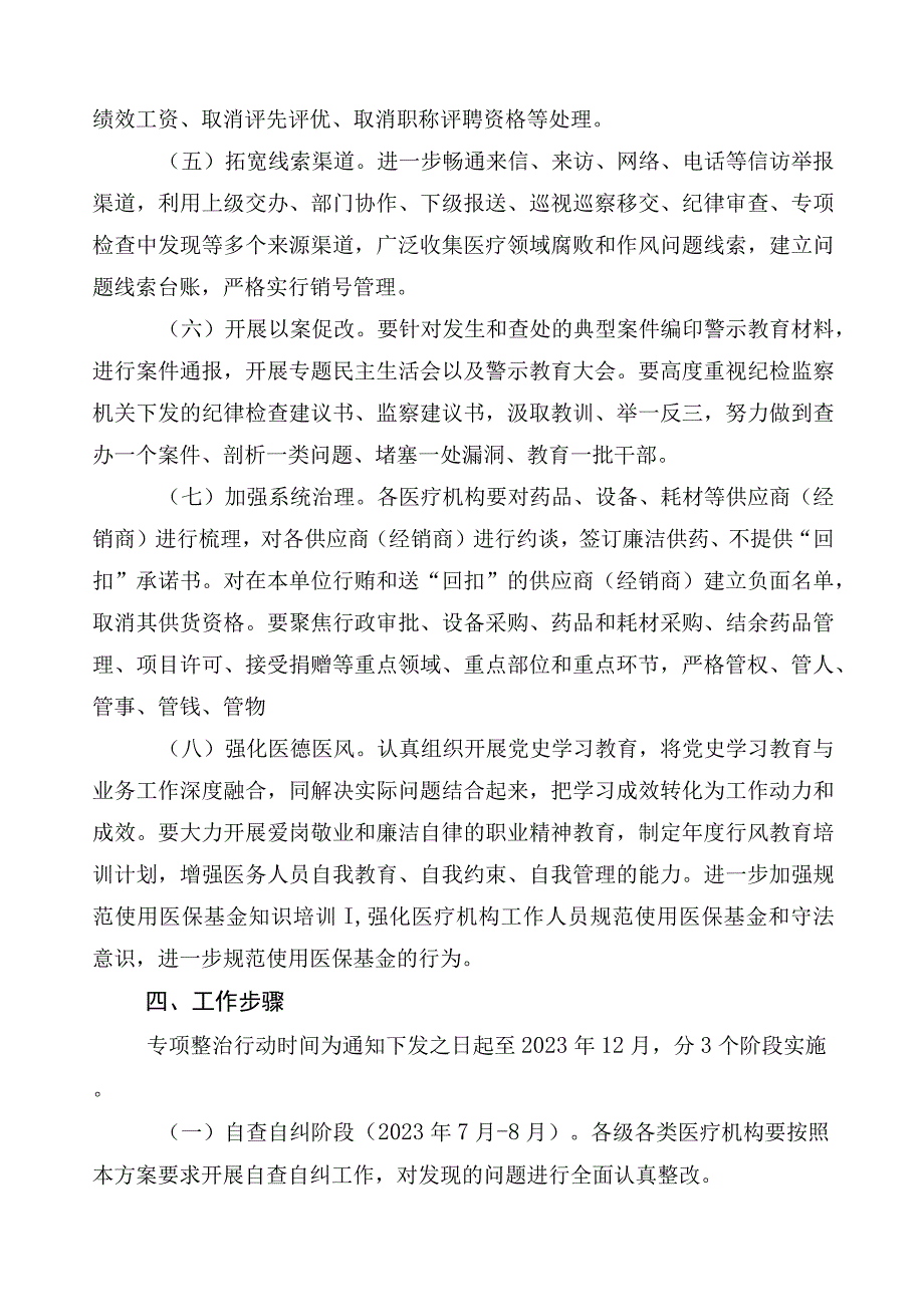 2023年医药购销领域突出问题专项整治3篇工作方案附共6篇工作推进情况汇报含2篇工作要点.docx_第3页