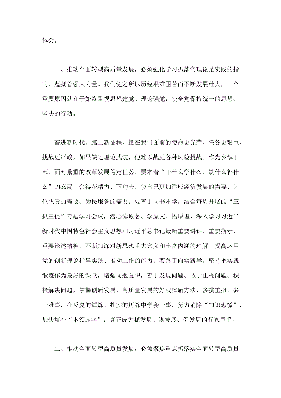 2023年扎实开展主题教育推动高质量发展专题研讨交流发言材料与纪检监察系统干部队伍教育整顿读书报告（2篇文）.docx_第2页