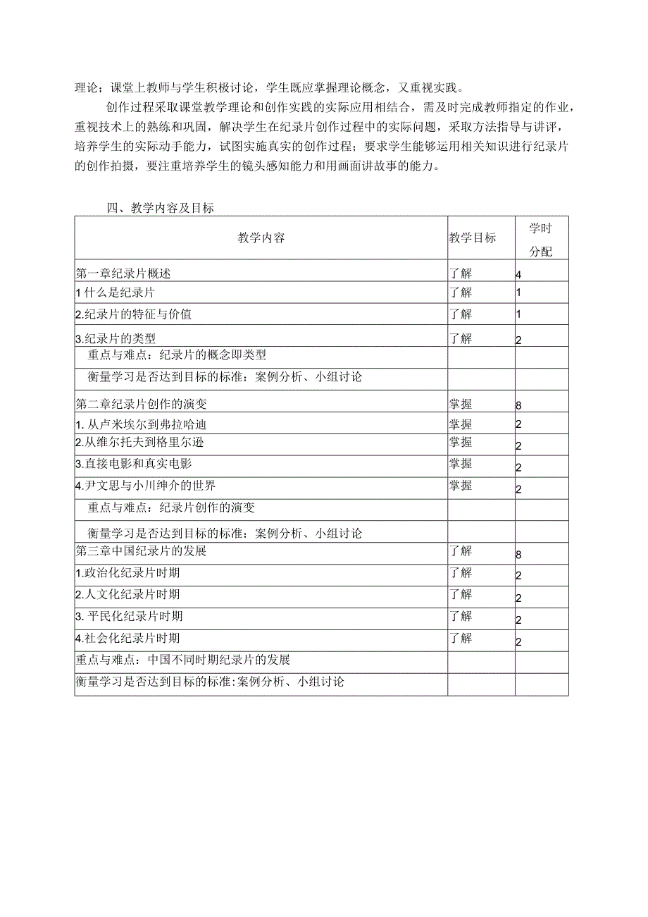 《纪录片制作》教学大纲.docx_第2页