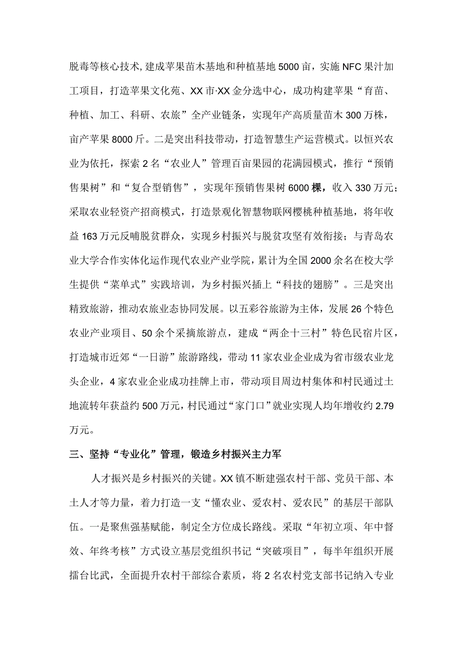 XX镇推动乡村振兴工作总结汇报.docx_第2页