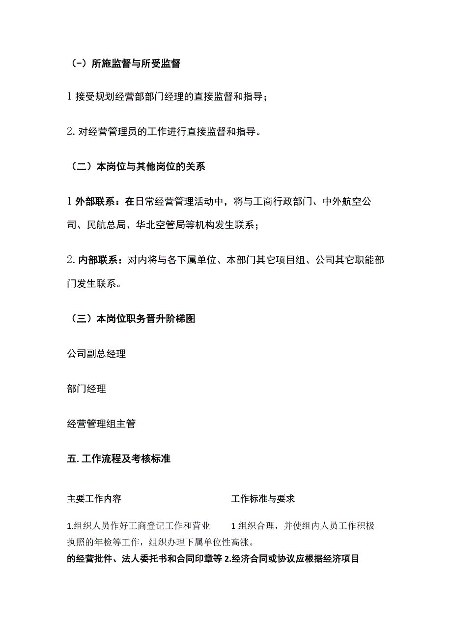 公司经营管理业务主管工作说明书.docx_第3页