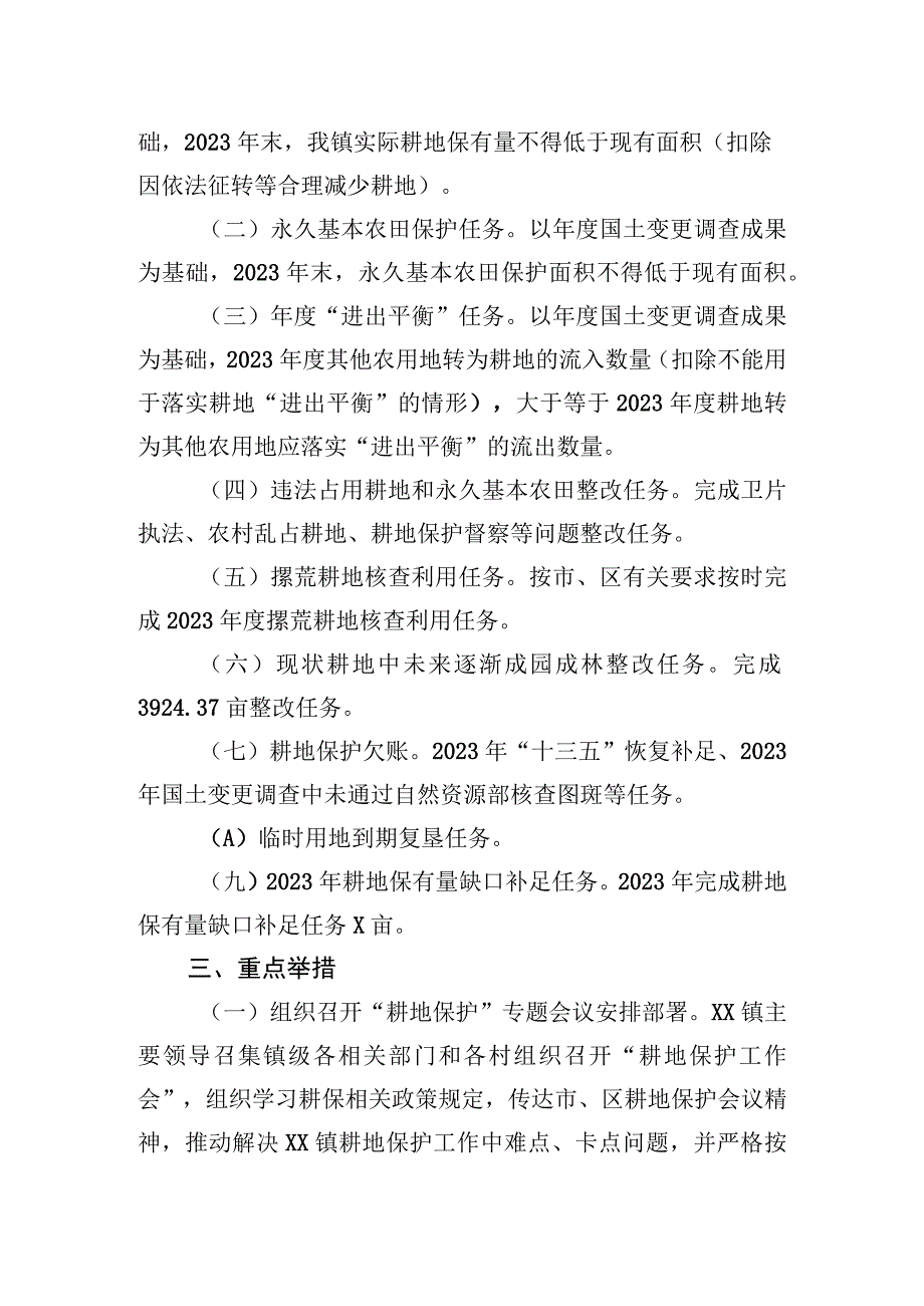 XX镇2023年度坚守耕地红线工作实施方案.docx_第2页