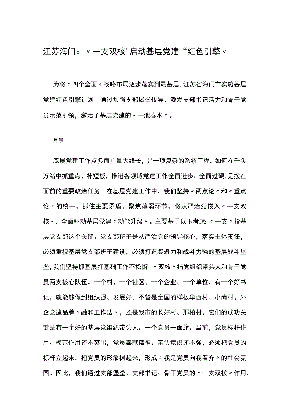 “一支双核”启动基层党建“红色引擎”.docx_第1页