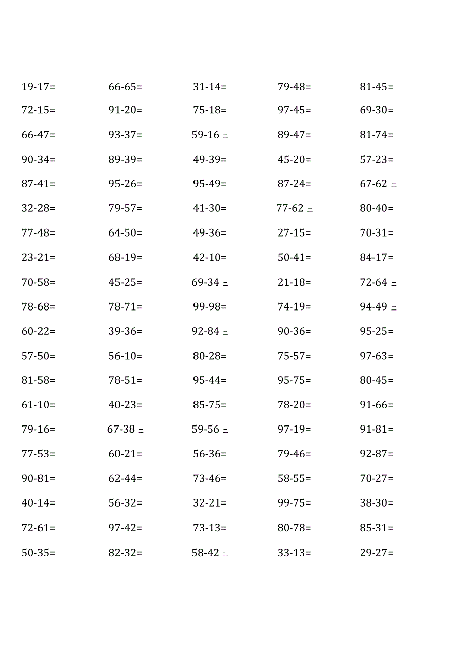 人教版三年级上册100道口算题大全(全册各类完整 ).docx_第2页