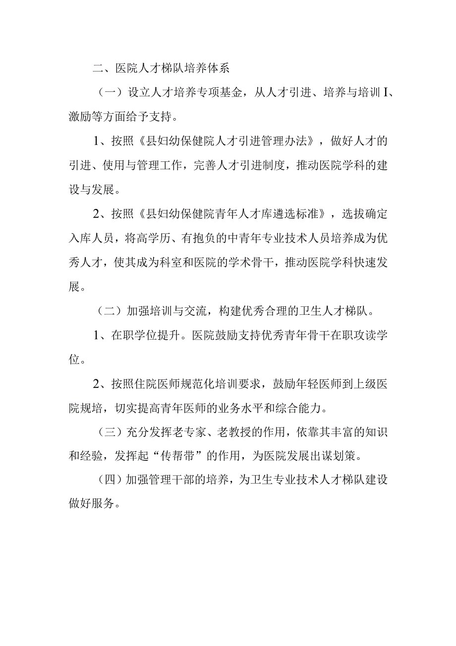 妇幼保健院人才培养与人才梯队建设计划.docx_第2页