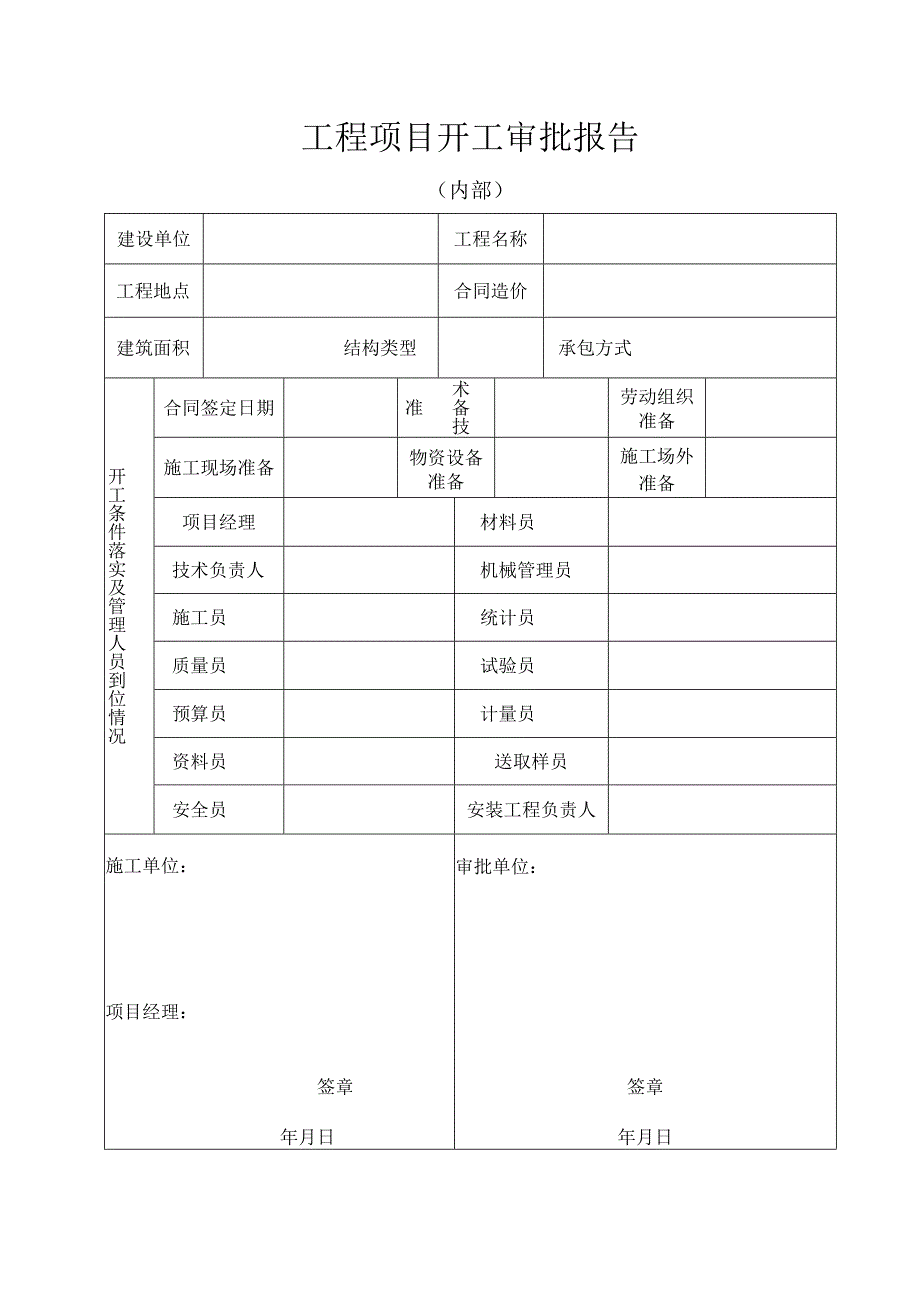 工程项目开工审批报告.docx_第1页