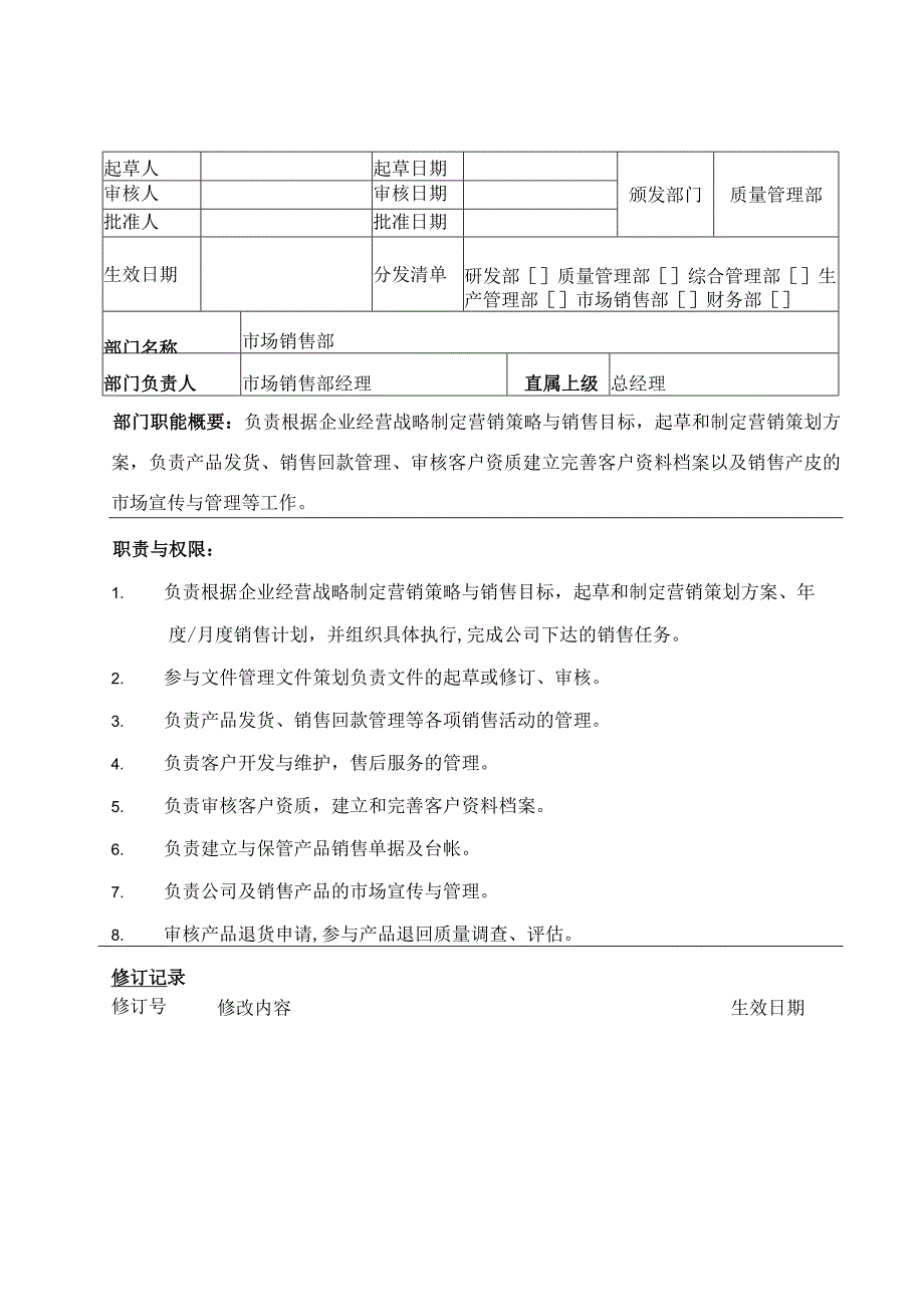 市场销售部职能.docx_第1页