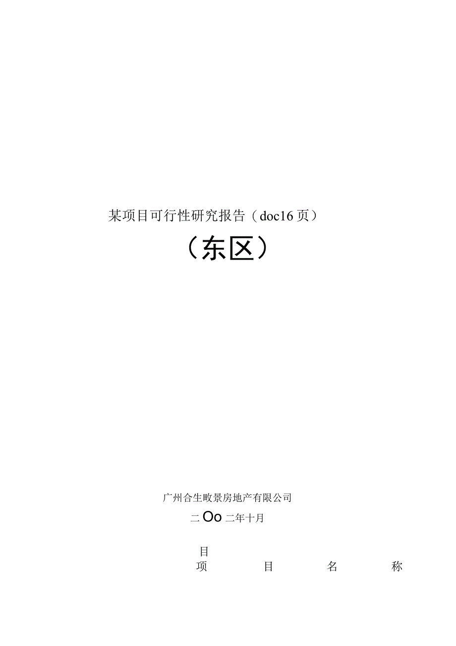 某项目可行性研究报告(doc16页).docx_第1页