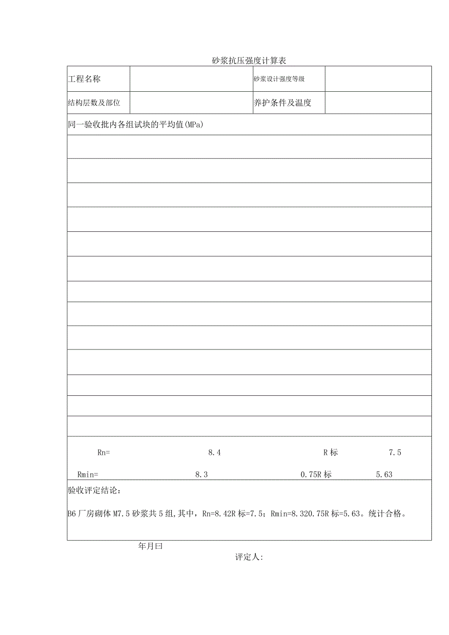 砂浆抗压强度计算表.docx_第1页