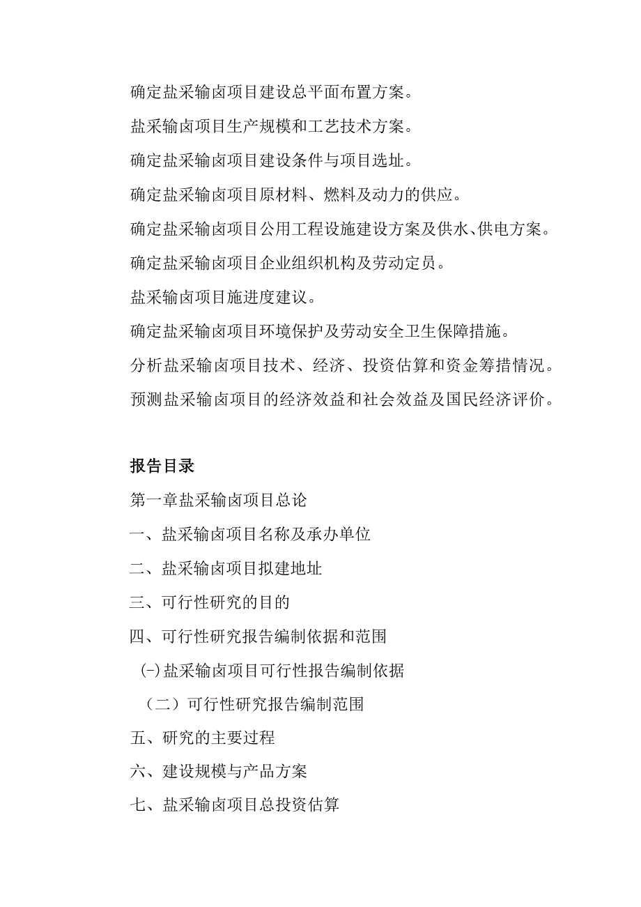 盐采输卤项目可行性研究报告编制纲要.docx_第2页