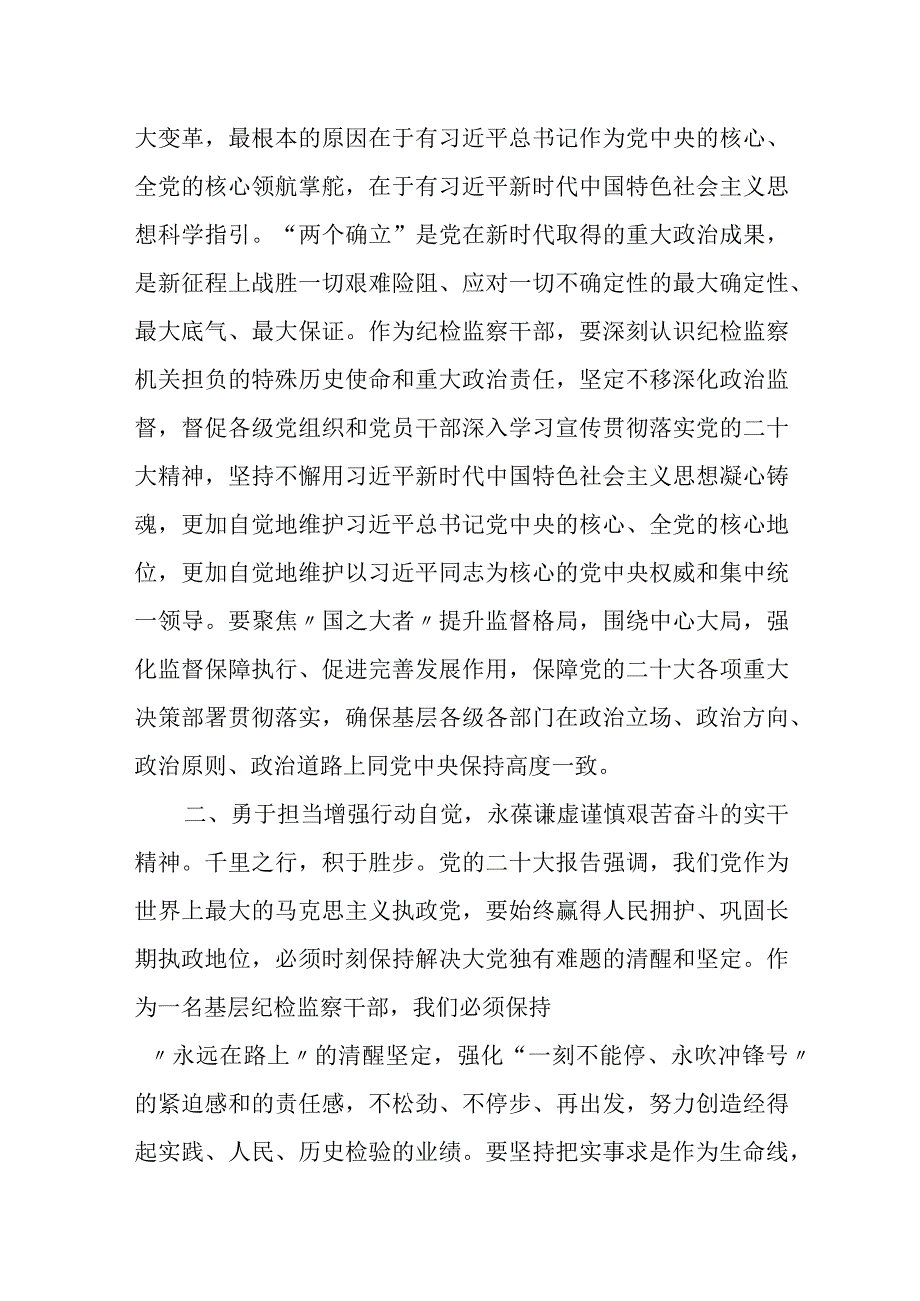 纪检监察干部队伍教育整顿纪检干部心得体会及研讨发言.docx_第2页