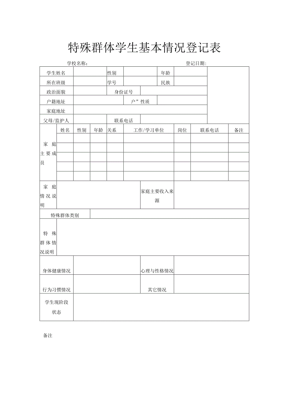 特殊群体学生基本情况登记表.docx_第1页