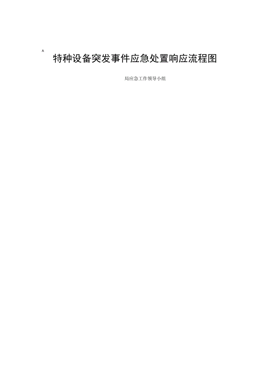 特种设备突发事件应急处置响应流程图局应急工作领导小组.docx_第1页
