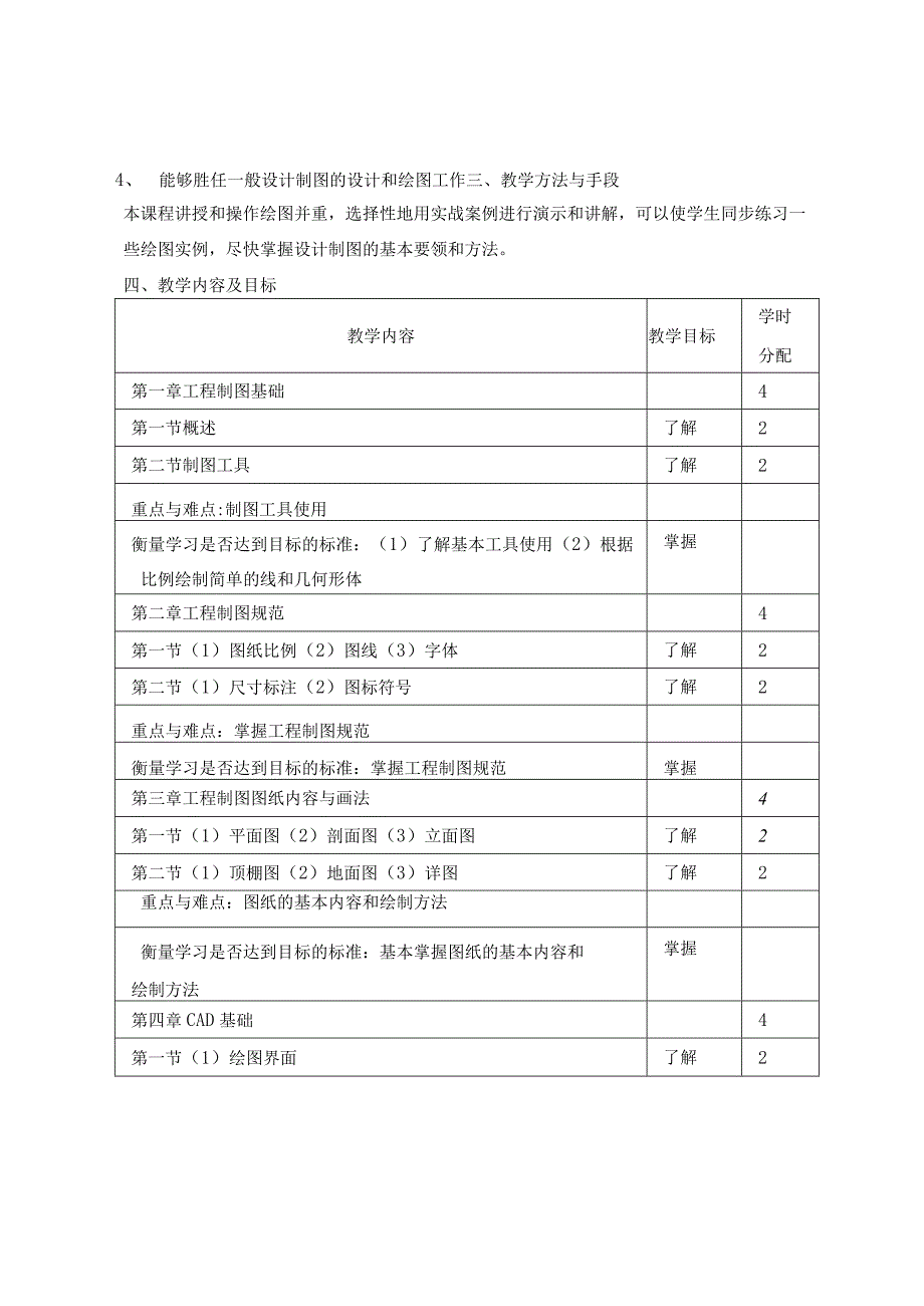 设计制图教学大纲.docx_第2页