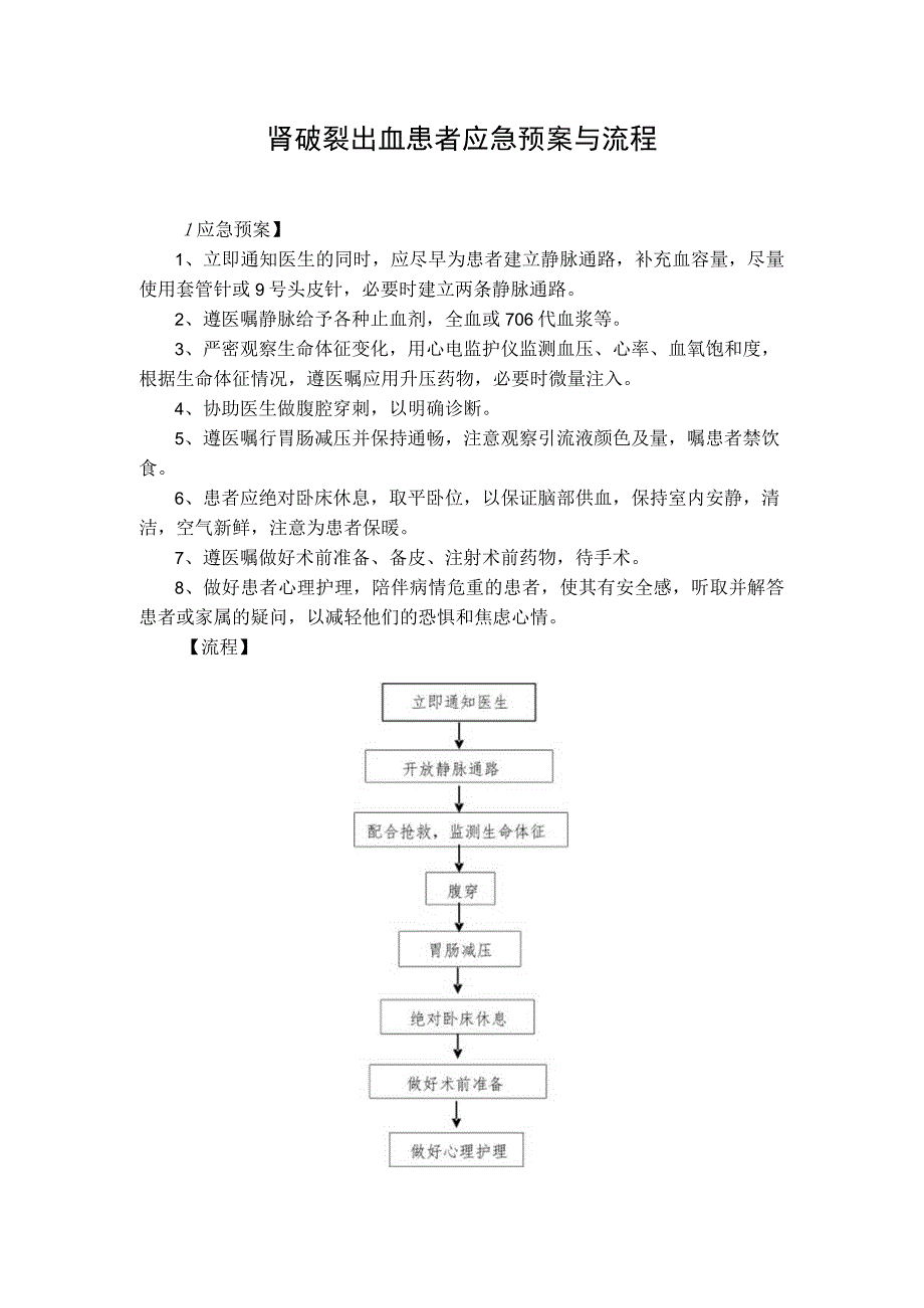 肾破裂出血患者应急预案与流程.docx_第1页