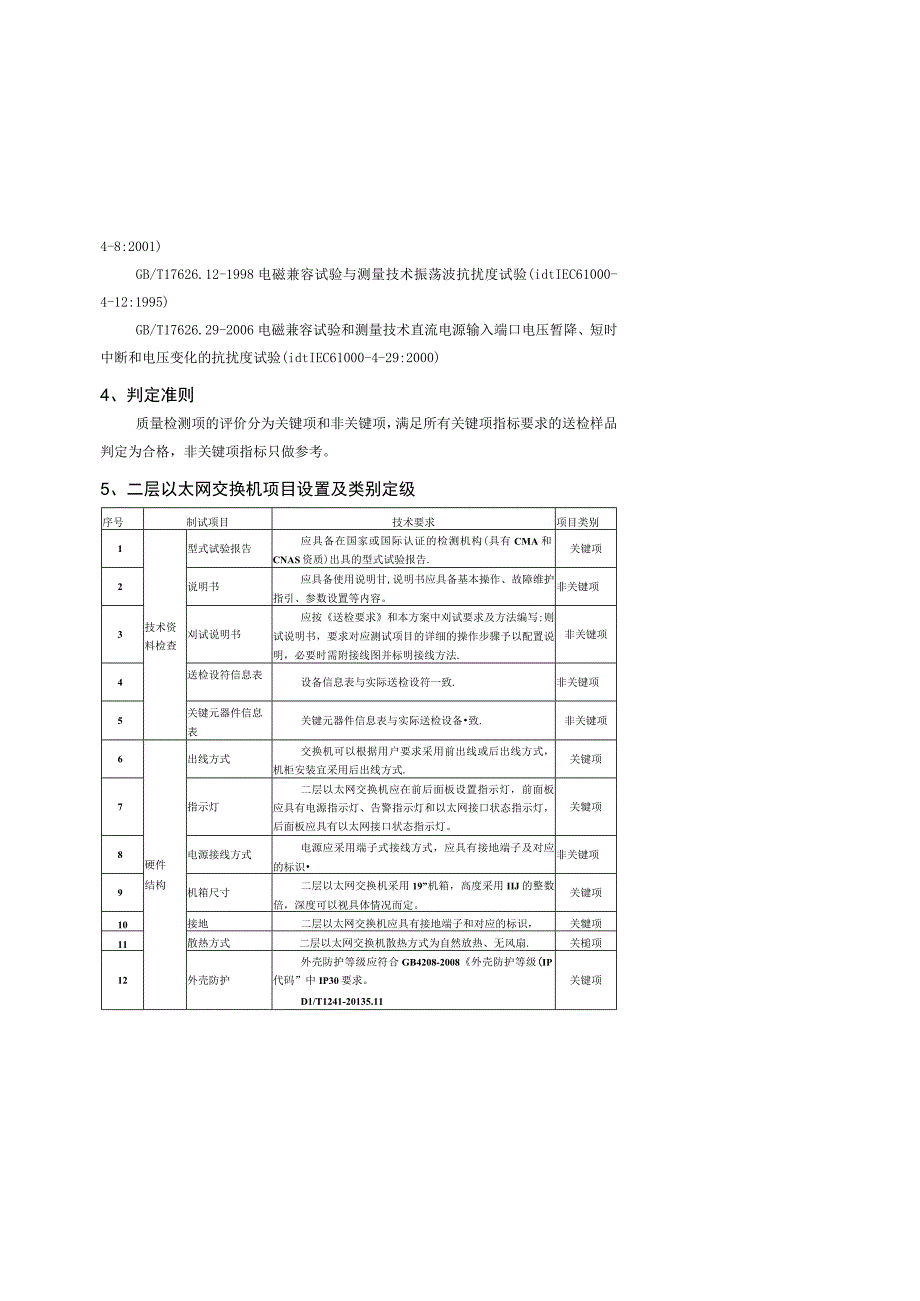 贵州电网有限责任公司二层以太网交换机送样检测标准.docx_第2页