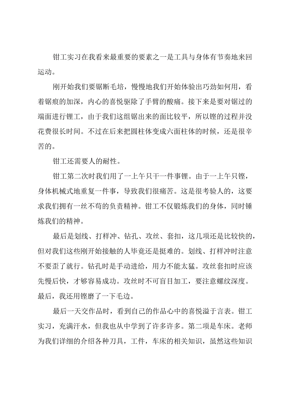 通用钳工的收获和心得体会合集.docx_第2页