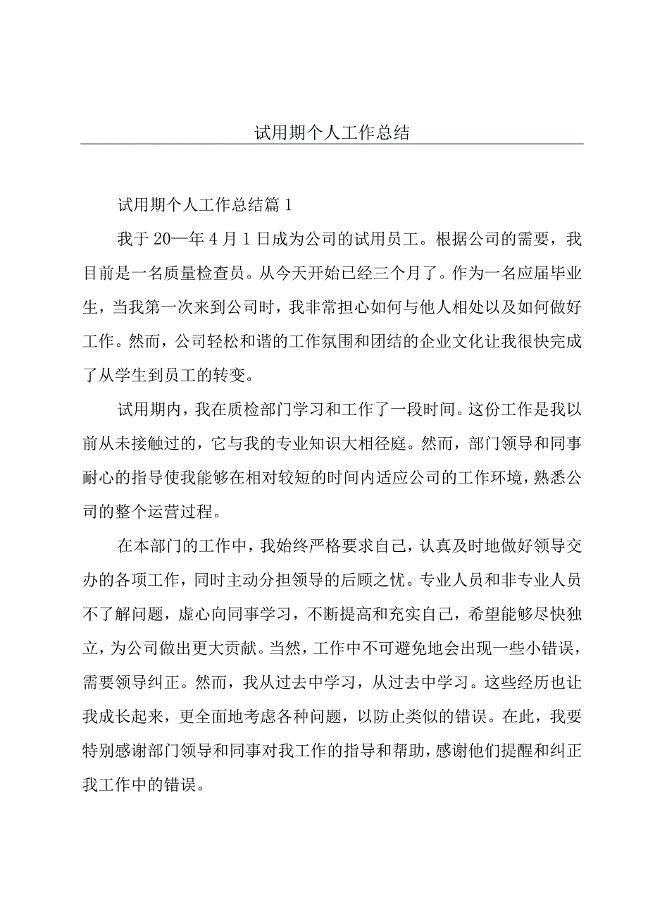 试用期个人工作总结.docx_第1页