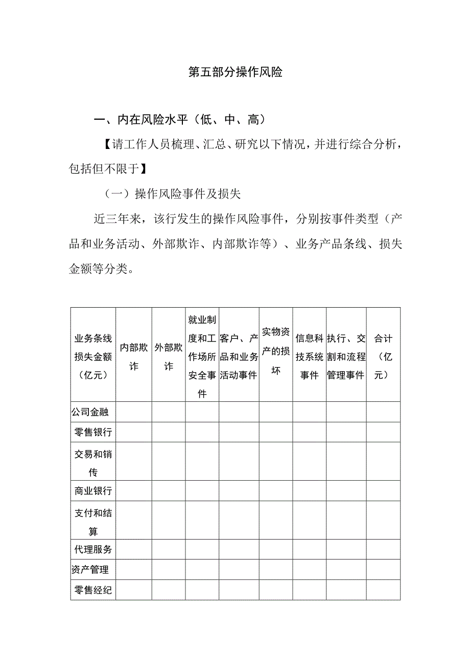 银行操作风险评估模板.docx_第1页