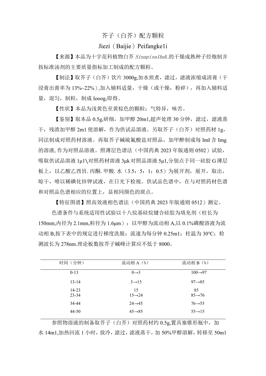 黑龙江省中药芥子白芥配方颗粒.docx_第1页