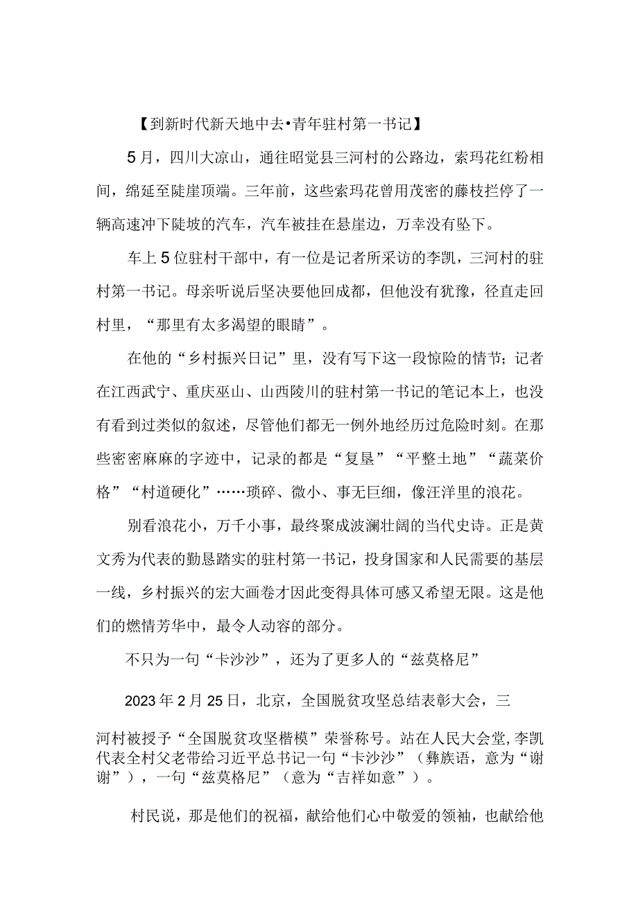 驻村第一书记的青春纪念册.docx_第3页