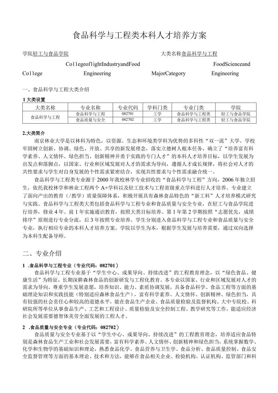 食品科学与工程类本科人才培养方案.docx_第1页