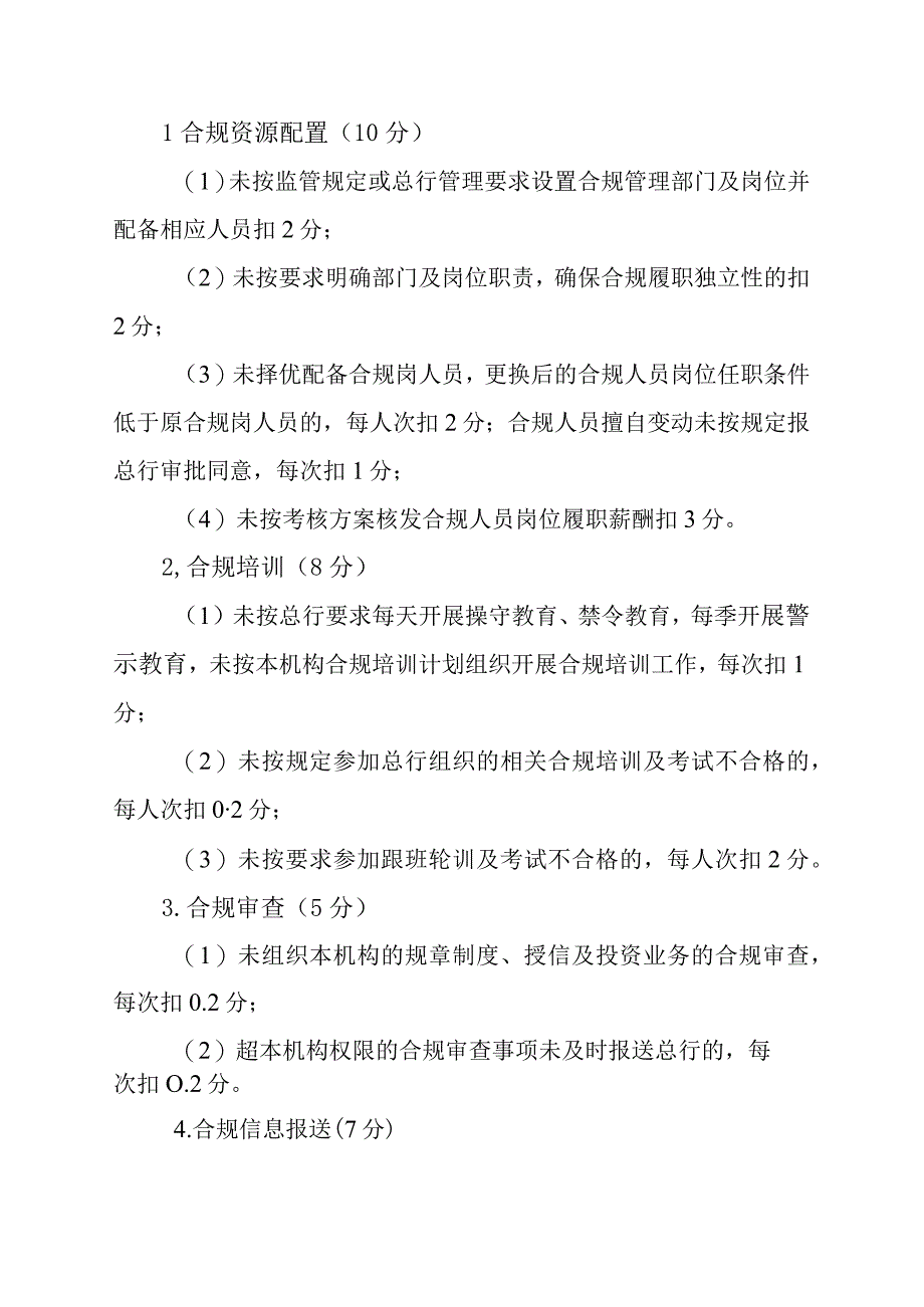 银行分支行合规执行考评实施细则.docx_第3页