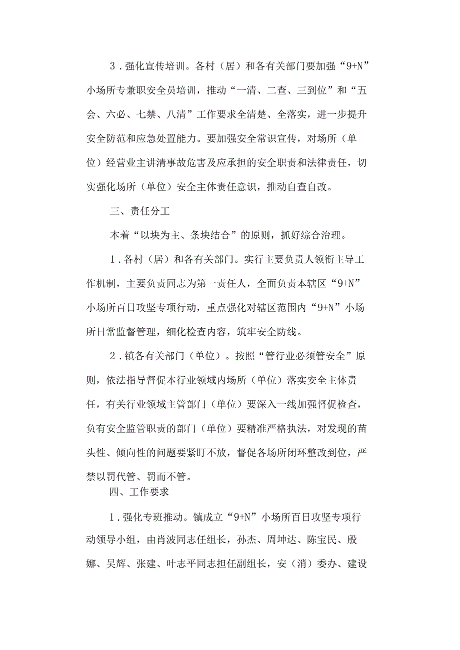 “9+N”小场所安全百日攻坚专项行动实施方案.docx_第3页