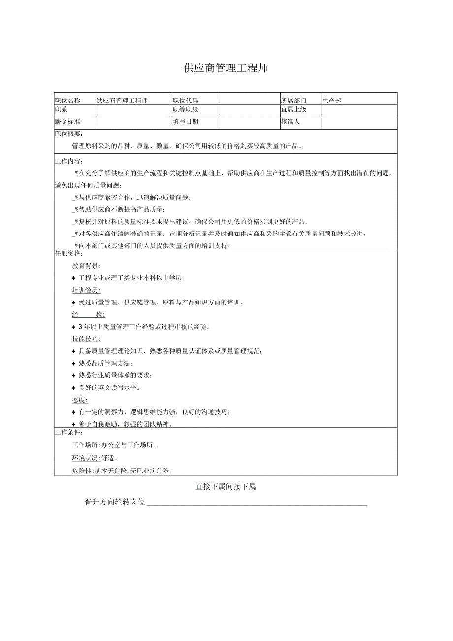 供应商管理工程师岗位职责.docx_第1页