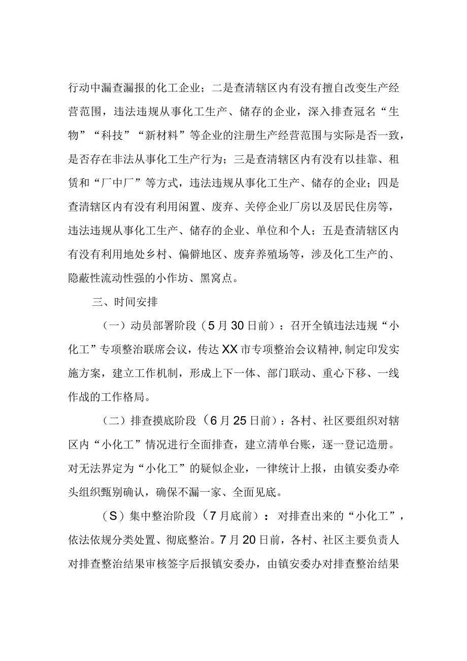 XX镇违法违规“小化工”百日专项整治行动实施方案.docx_第2页