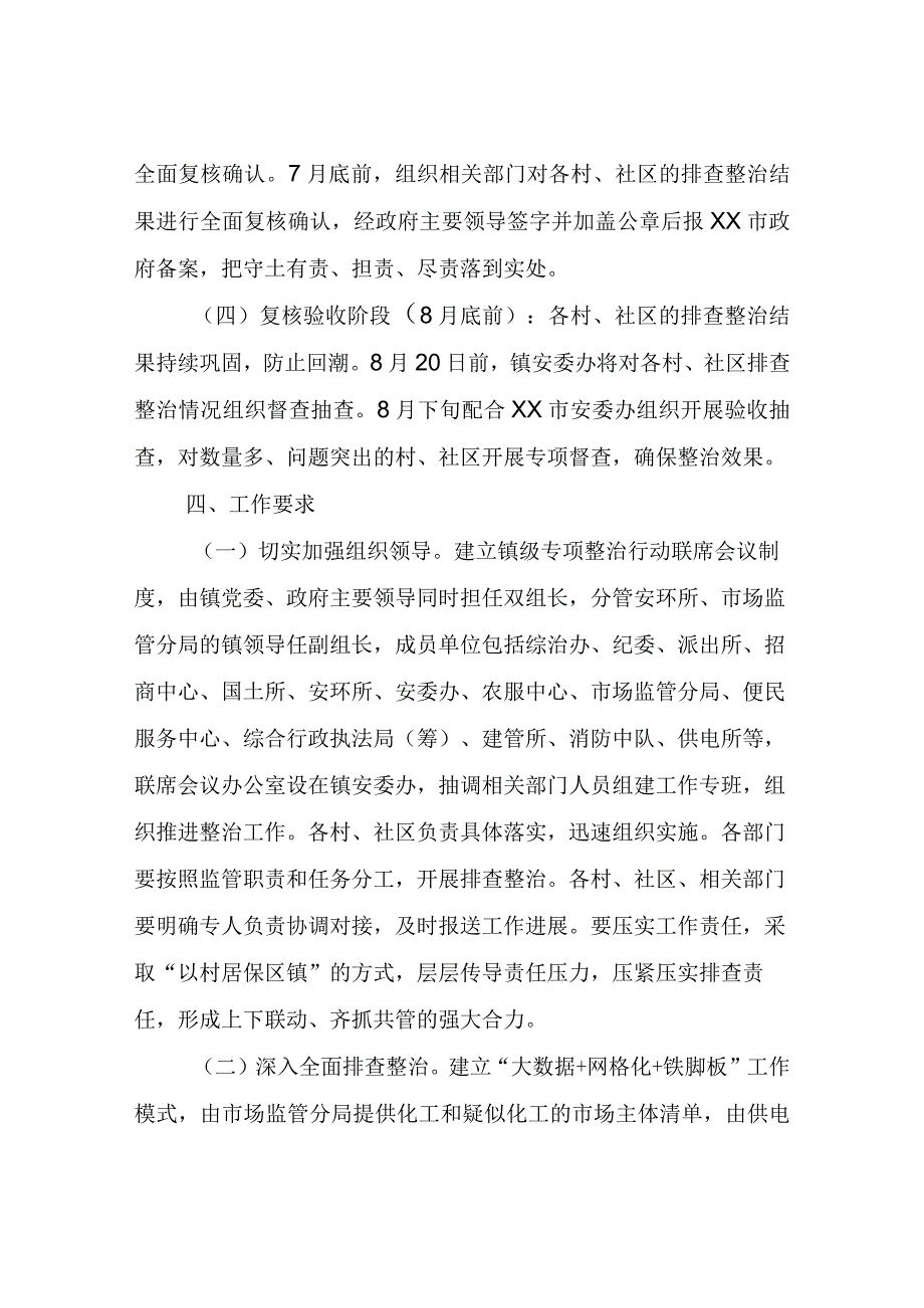 XX镇违法违规“小化工”百日专项整治行动实施方案.docx_第3页